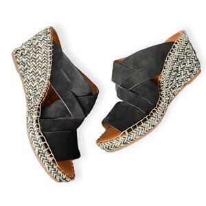 Gentle Souls by Kenneth Cole Charli Suede Woven Espadrille Wedges